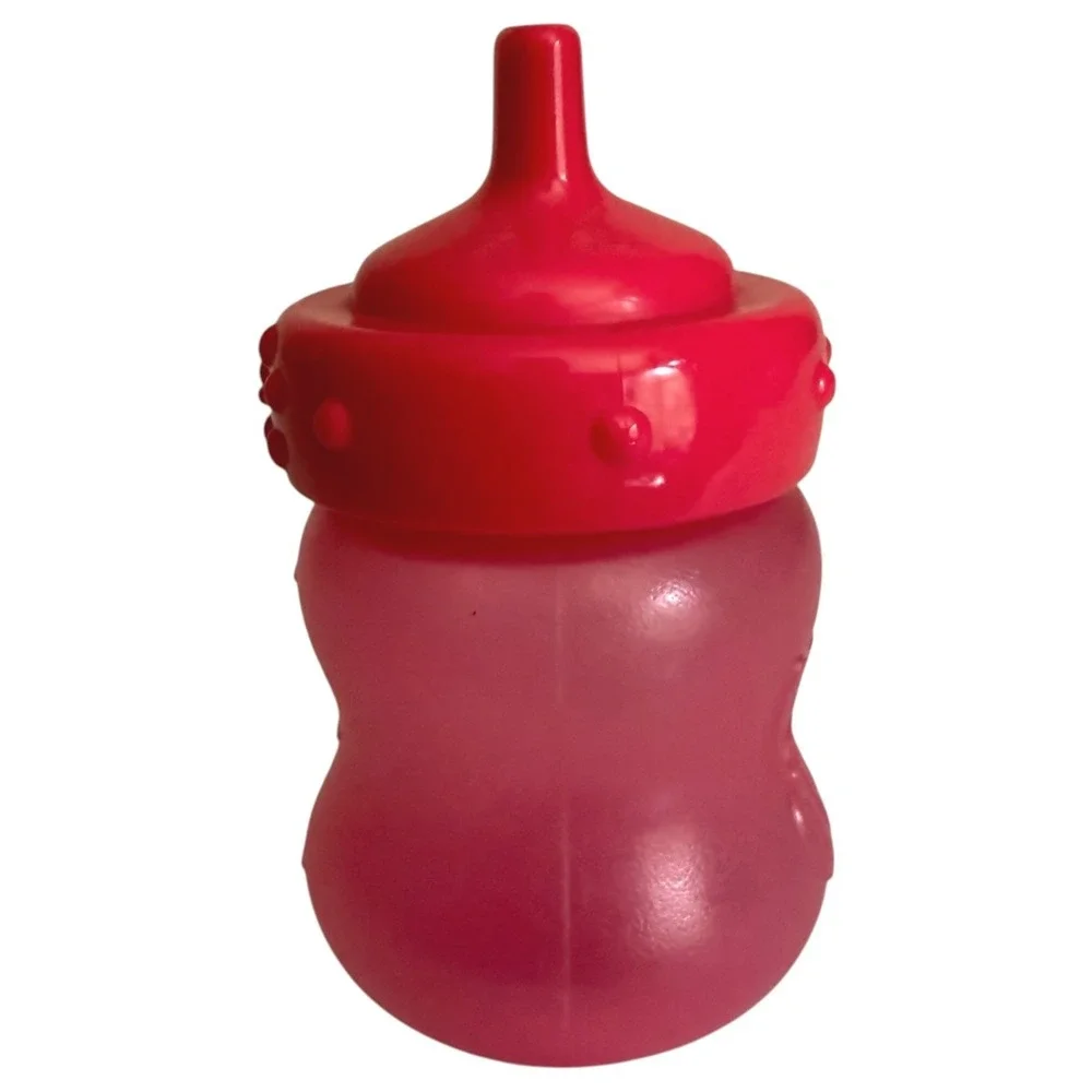 Baby Alive Doll Bottle Plastic Pink Red Replacement Screw Off Top Accessory Toy